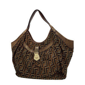 FENDI Zucca Chef Tote Bag Brown